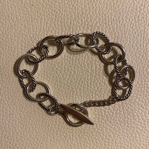 Oval Twisted Link Chain Bracelet Solid 925 Sterling Silver
